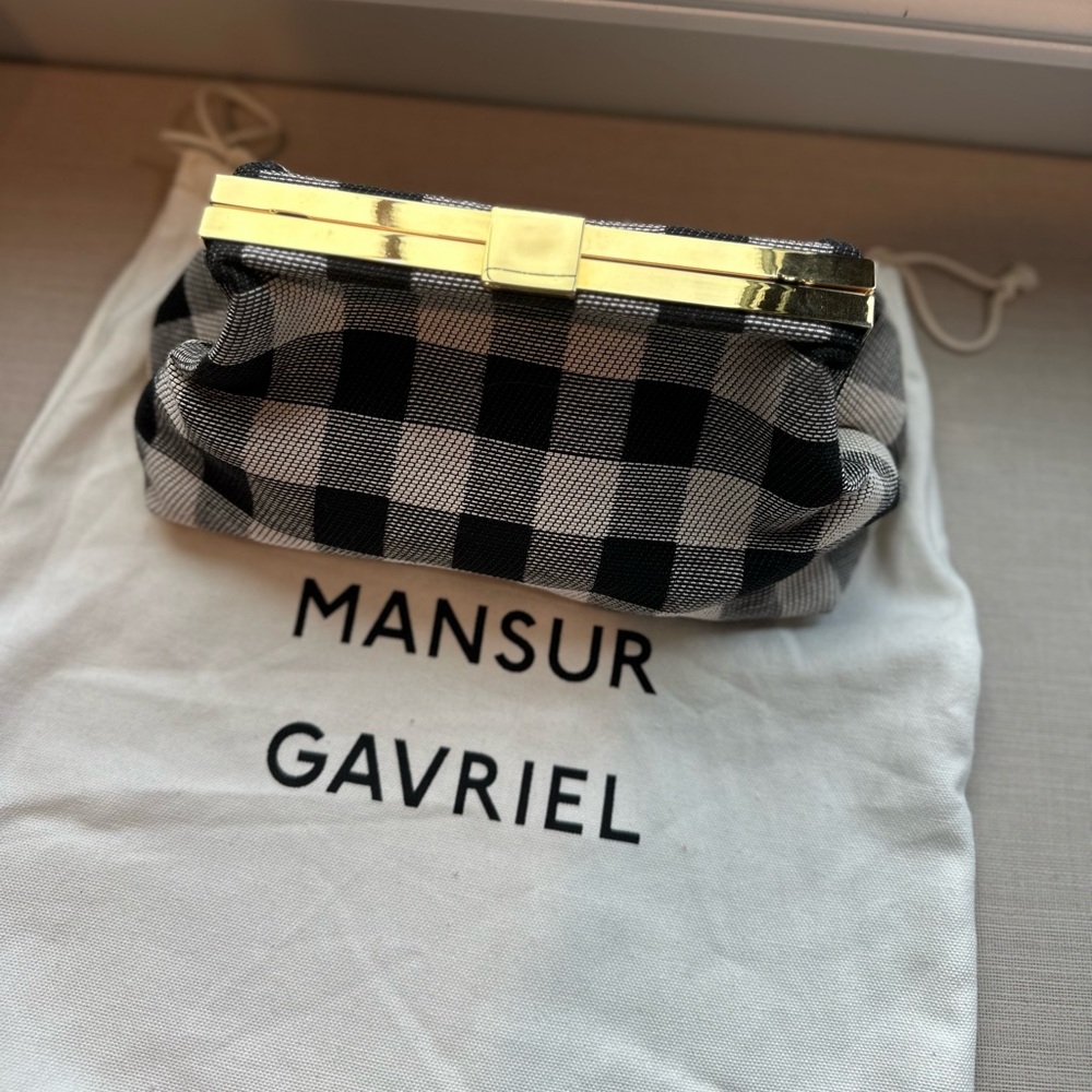 Mansur Gavriel Checkered Clutch
